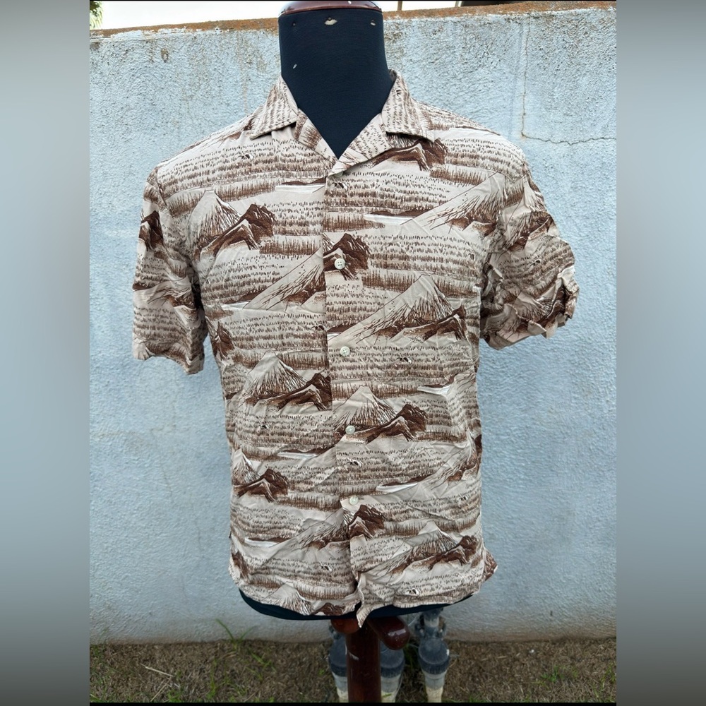 PreOwned Uniqlo Japan Utagawa Hiroshige Button Up Aloha Shirt Men's Small